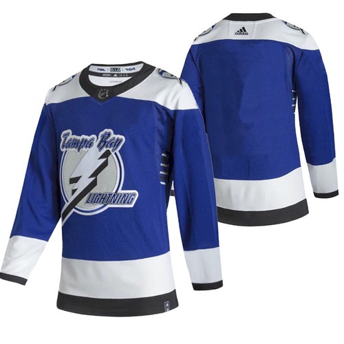 Men's Tampa Bay Lightning Blank 2021 Blue Reverse Retro Stitched Jersey Men's Tampa Bay Lightning Blank 2021 Blue Reverse Retro Stitched Jersey